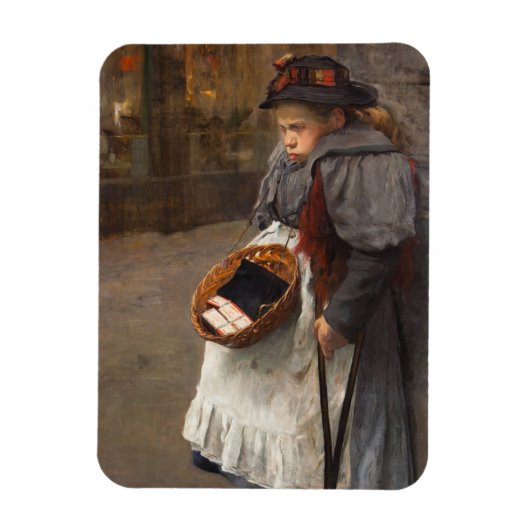 Matchstick Meisje Arme Straat Urchin Stadsarmoede Magneet (Verticaal)