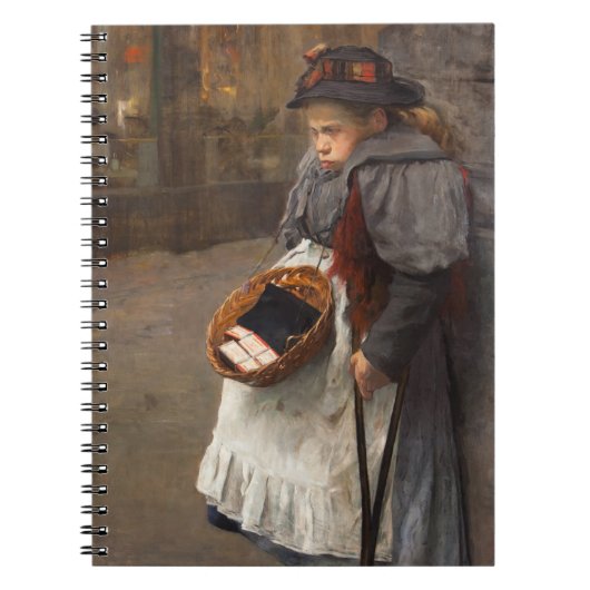 Matchstick Meisje Arme Straat Urchin Stadsarmoede Notitieboek (Voorkant)