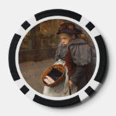 Matchstick Meisje Arme Straat Urchin Stadsarmoede Poker Chips (Achterkant)