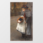 Matchstick Meisje Arme Straat Urchin Stadsarmoede Raamsticker (Vel)