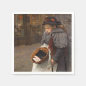 Matchstick Meisje Arme Straat Urchin Stadsarmoede Servet (Voorkant)