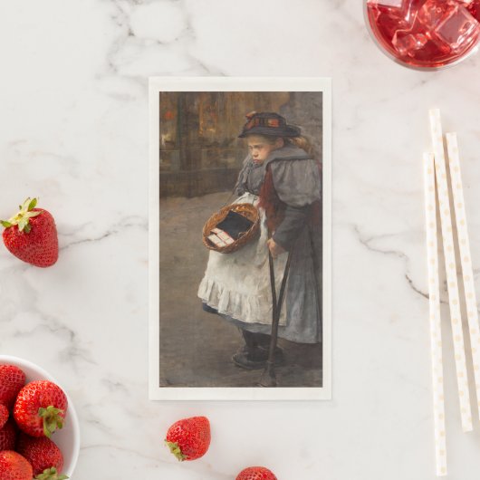 Matchstick Meisje Arme Straat Urchin Stadsarmoede Servet (Insitu)