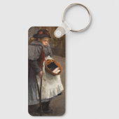 Matchstick Meisje Arme Straat Urchin Stadsarmoede Sleutelhanger (Achterkant)