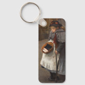 Matchstick Meisje Arme Straat Urchin Stadsarmoede Sleutelhanger (Voorkant)