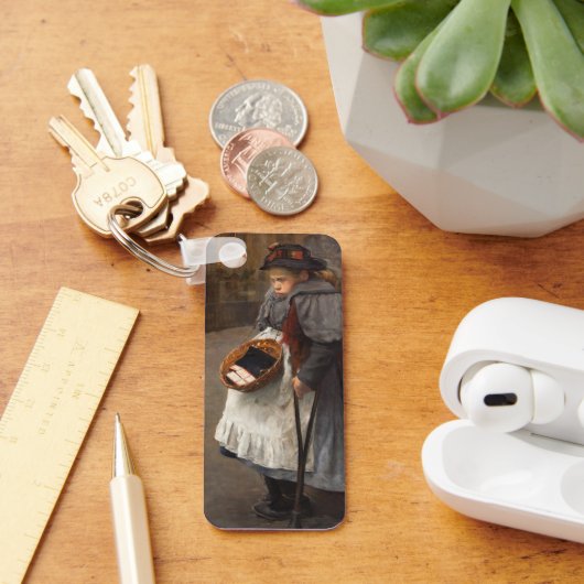 Matchstick Meisje Arme Straat Urchin Stadsarmoede Sleutelhanger (Bureau)