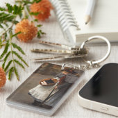 Matchstick Meisje Arme Straat Urchin Stadsarmoede Sleutelhanger (Voorkant Rechts)