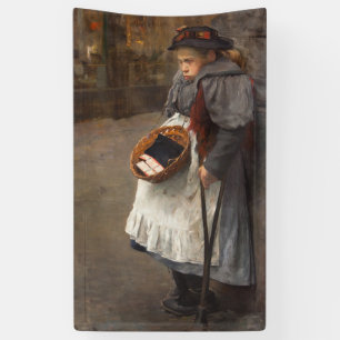 Matchstick Meisje Arme Straat Urchin Stadsarmoede Spandoek