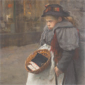 Matchstick Meisje Arme Straat Urchin Stadsarmoede Sticker (Voorkant)