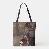 Matchstick Meisje Arme Straat Urchin Stadsarmoede Tote Bag (Achterkant)