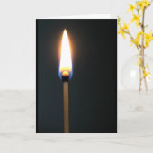 Matchstick met vlam. Je verlicht mijn leven Kaart (Gele Bloem)