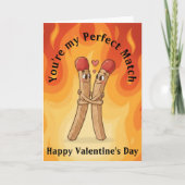 Matchstick Valentine's Day Kaart (Voorkant)