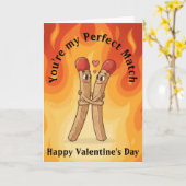 Matchstick Valentine's Day Kaart (Gele Bloem)