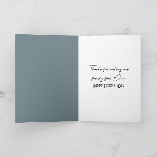 Matchsticks op een bank voor Vaderdag Kaart (Binnen)