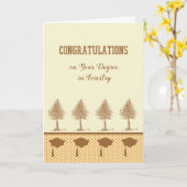 Mate van Kaart in de bosbouw met bomen en Petten v (Gele Bloem)