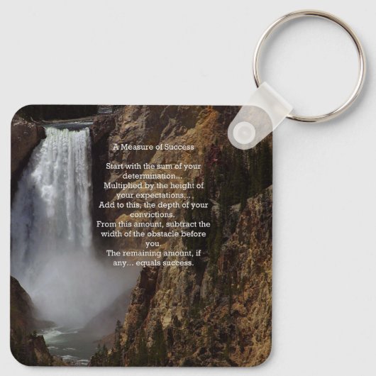 Mate van succes sleutelhanger (Achterkant)