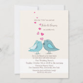 Mated Post Trouwen Blauwgroen Brunch Uitnodiging (Voorkant)