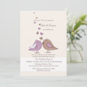 Mated Post Wedding Lavender Brunch Uitnodiging (Staand voorkant)