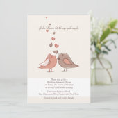 Mated Wedding Rehearsal Dinner Invitation Kaart (Staand voorkant)