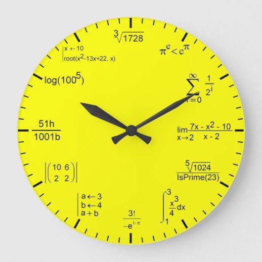 Matematic Clock Grote Klok (Voorkant)