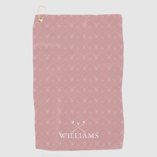 Maten golfclubs met eigen naam Motief Dusty Rose R Golfhanddoek