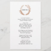Maten van gouden bladeren. Menu Elegant bruiloft (Voorkant)