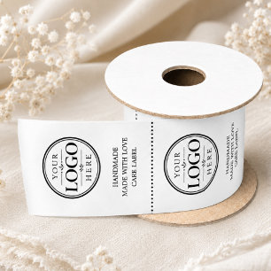 Matenlabels met eigen logo voor kledingverzorging satijnen lint