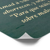 Mateo 5: 44, 45 con Salida del Sol Poster (Hoek)