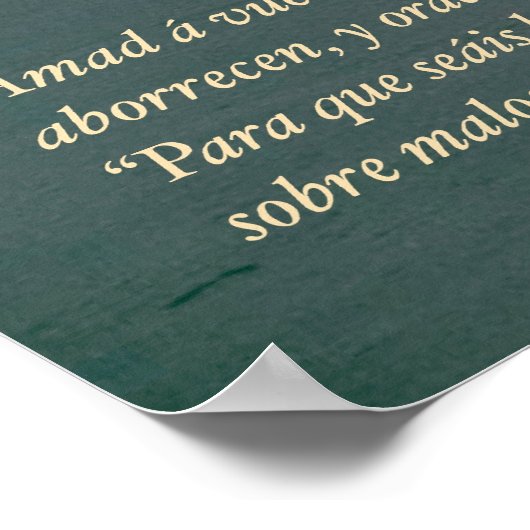 Mateo 5: 44, 45 con Salida del Sol Poster (Hoek)