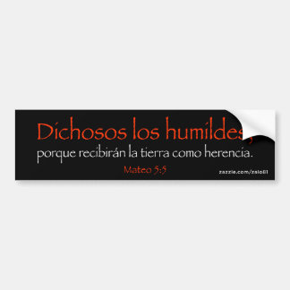 Mateo 5:5 bumpersticker