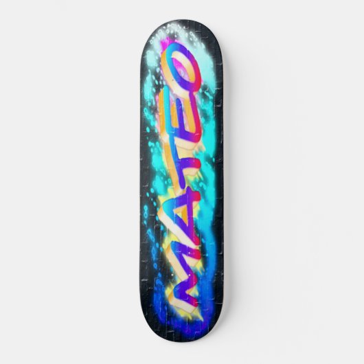 MATEO Gepersonaliseerd Graffiti Skateboard (Voorkant)