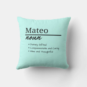Mateo, jongen gepersonaliseerde naam definitie kussen