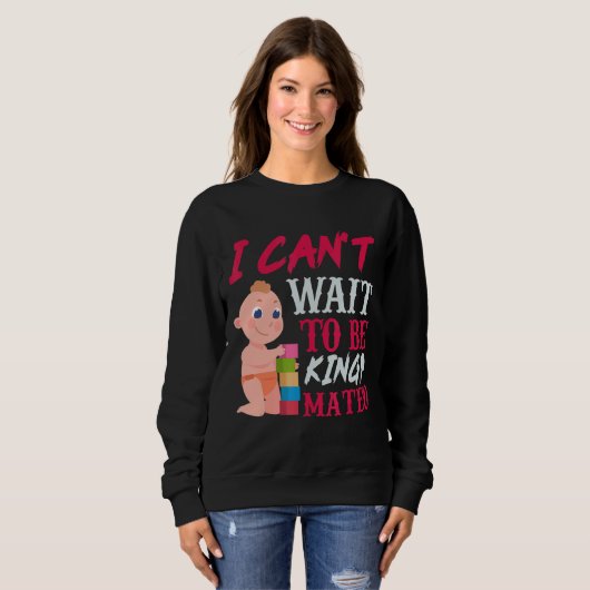 Mateo Zwangerschap Aankondiging Baby 9 Maandberich Trui (Voorkant volledig)