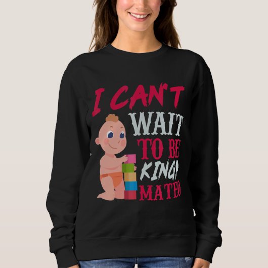 Mateo Zwangerschap Aankondiging Baby 9 Maandberich Trui (Voorkant)