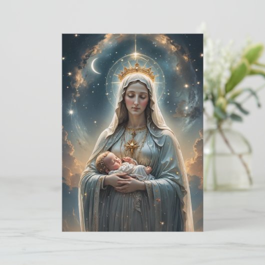 Mater Dei Flat  Gebeds-/wenskaart Bedankkaart (Staand voorkant)