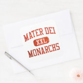 Mater Dei Monarchs Atletiek Vierkante Sticker (Envelop)
