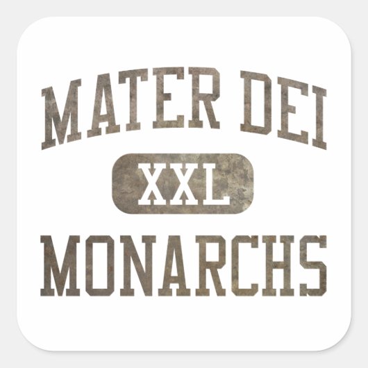 Mater Dei Monarchs Atletiek Vierkante Sticker (Voorkant)