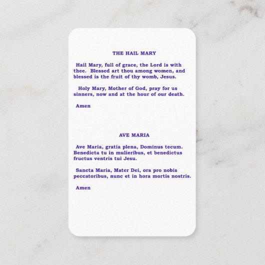 Mater Dei Visitekaartje (Achterkant)