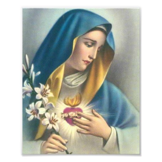 Mater Dolorosa Blessed Virgin Mary katholiek Foto Afdruk (Voorkant)