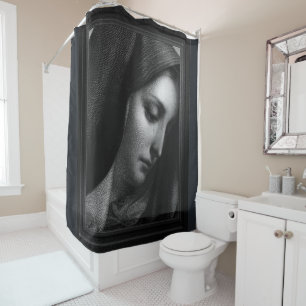 Mater Dolorosa graving door Carlo Dolci Douchegordijn