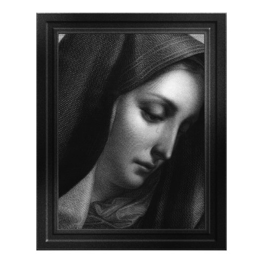 Mater Dolorosa graving door Carlo Dolci Foto Afdruk (Voorkant)