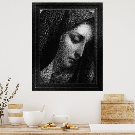 Mater Dolorosa graving door Carlo Dolci Poster (Keuken)