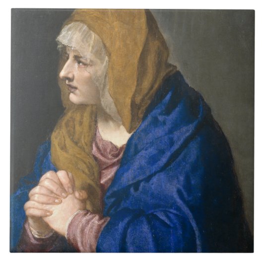 Mater Dolorosa (Maagd Mary) (Moeder van Sorrijen) Tegeltje (Voorkant)