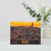 Matera Italië bij zonsondergang Briefkaart (Staand voorkant)