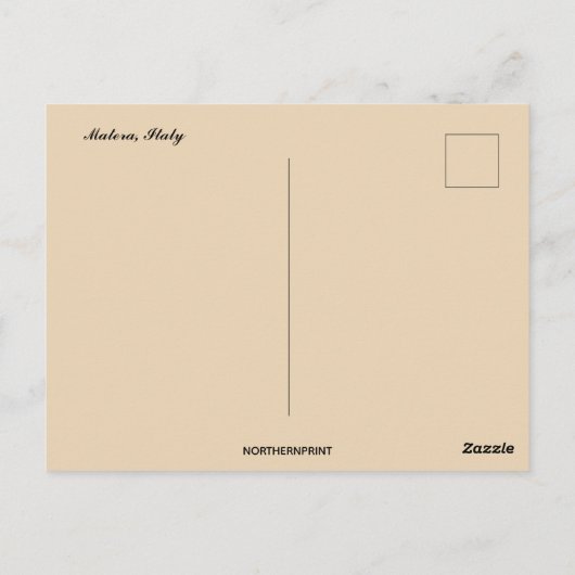 Matera Italië Briefkaart (Achterkant)