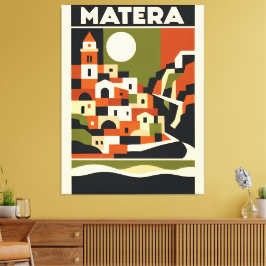 Matera Italië Canvas Print Bauhaus Reisposter