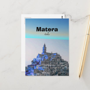 Matera Italië Reisprint, Italië Reisposter, Ma Briefkaart