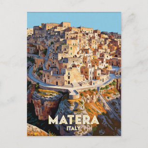 Matera Italië Sassi Reis Scène Briefkaart