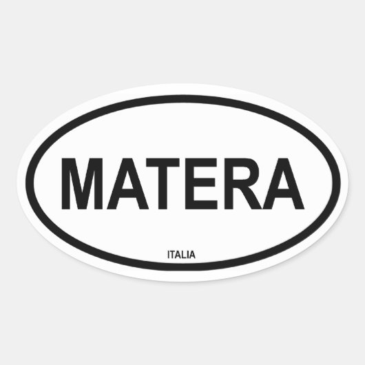 MATERA OVALE STICKER (Voorkant)