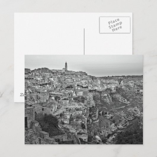 Matera schilderachtig uitzicht briefkaart (Voorkant / Achterkant)