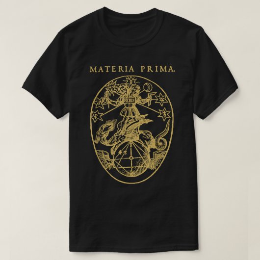 Materia Prima Medieval Occult Alchemy Rosecruciani T-shirt (Design voorkant)